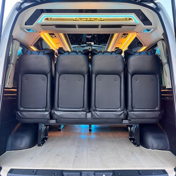 VIP van luggage compartment